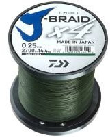 Daiwa Angelschnur J-Braid X4 geflochten dunkelgrün, 0.13mm-5.9kg