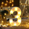 Chiffres LED - Chiffres lumineux - Chiffres lumineux - 0 1 2 3 4 5 6 7 8 9 - Lumière blanche chaude - Décoration de fête d'anniversaire et Mariage(3)