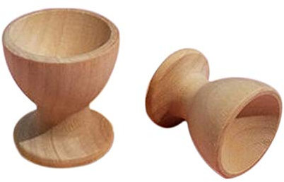 Fliyeong Lot de 2 coquetiers en bois avec plateau et plateau de cuisine