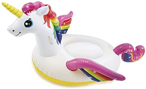 Unicorno Gonfiabile Cavalcabile con Maniglie 198x140x97 cm per Mare o Piscina Compatibile con Intex