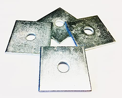 J&A Racing International Lot de 4 rondelles carrées en acier M10 x 50 x 50 mm 3 mm DIN 436