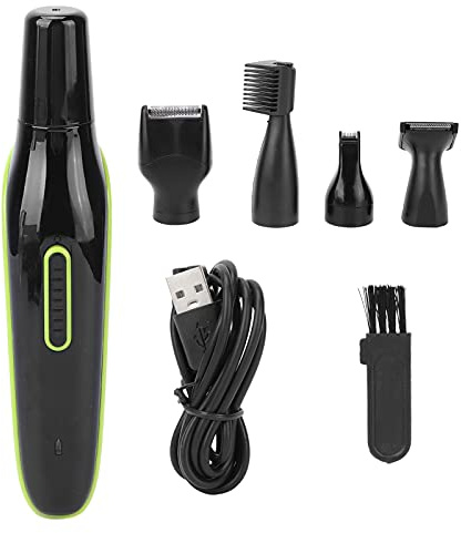 Nasenhaartrimmer und Ohrhaarschneider, 5 in 1 USB-Lade Tragbarer Elektrischer Stifttrimmer & Detailer für Augenbrauen, Ausschnitt, Nase, Ohren