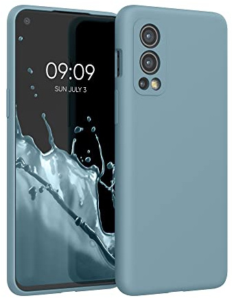kwmobile Hülle kompatibel mit OnePlus Nord 2 5G Hülle - Silikon Handy Case - Handyhülle weiche Oberfläche - kabelloses Laden - Arctic Night
