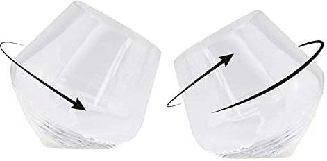 Winkee - Rollende Whisky-Gläser 2er Set | Aperitif Glas Form rund | Geeignet für Whisky, Mojito, Vodka, Brandy, Gin | Geschenk an Weihnachten, Geburtstag, Valentinstag, Ostern