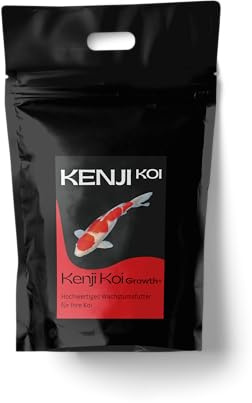 KENJI KOI Growth+ Koifutter 5kg 6mm Wachstumsfutter für den Koi, Schwimmendes Koifutter mit hochwertigen Proteinen, Optimal für jeden Tag: Fördert den Muskelaufbau der Koi