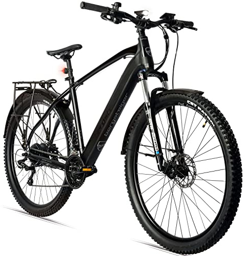Bergsteiger Cannock E-Bike Mountainbike Alurahmen 250 W 24 Gang | Leistungsstarker 250 Watt Motor, Hydraulikbremsen und 24 Gänge bieten Fahrspass von 26 bis 29 Zoll fuer Herren und Damen.