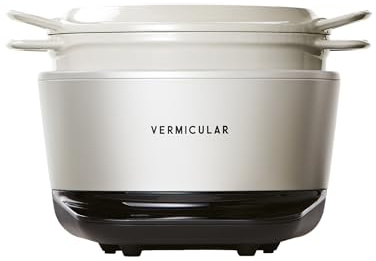 Vermicular Musui–Kamado (RICEPOT) | Cast Iron Induction Cooker | Precision Multicooker | Japanese Rice Cooker | Slow Cooker | Non-Toxic Enameled Cast Iron Pot | Sea Salt | US Model (120V)