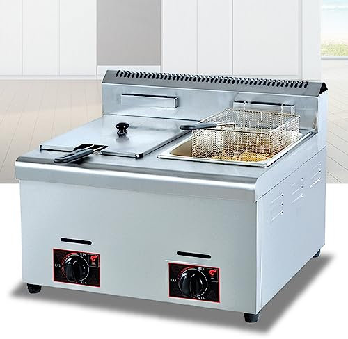 Friteuse Gaz Professionnelle, Friteuse Extérieure, Friteuse Intérieure, pour la Friture de Frites D'ailes de Poulet de Restaurants à la Maison