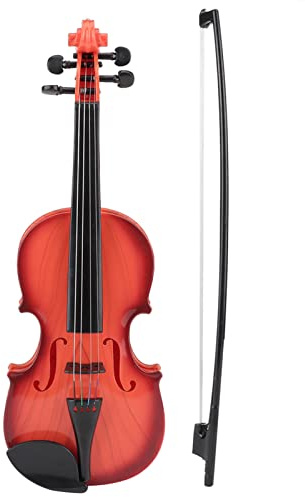 Jouet de Violon de Simulation pour Enfant, Jouet Musical, Instrument de Musique, Son Original, Jouet de Violon, Cordes Adaptables, Pratique de Développement pour Débutants (Brun