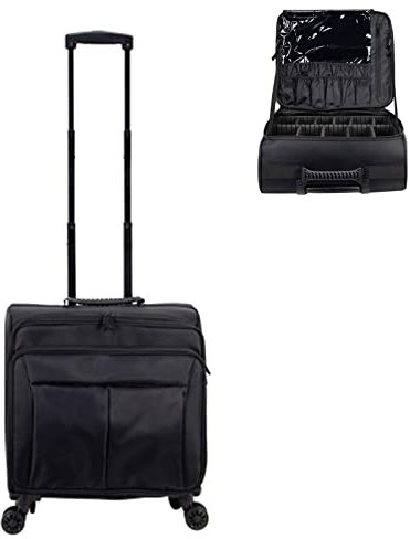 Make Up Koffer Professionell Schminkkoffer, Kosmetiktasche Damen Kosmetikkoffer Tragbar Kosmetik Organizer Travel Schminktasche Mädchen Frauen Makeup Koffer Make Up Tasche, Oxford Stoff,schwarz