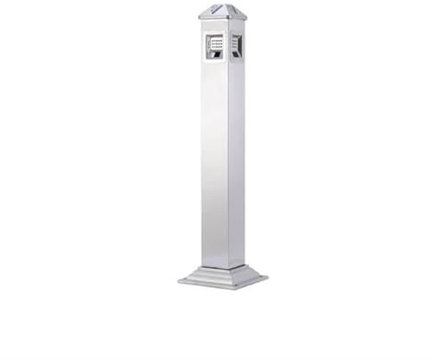 Aschenbecher für Draussen Aschensäule for den Außenbereich, vertikaler Müll, Aschenbecher, Hotel-Einkaufszentrum, Raucherzimmer, Edelstahl-Rauchlöschsäule Standaschenbecher für Draußen (Color : White