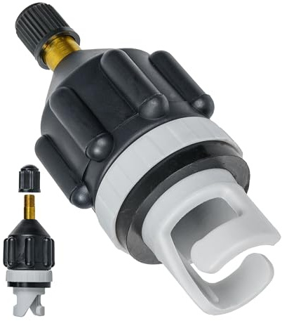 Ventiladapter för SUP-luftpump, 2 st, tillbehör till luftpump för uppBlåsbar stand up paddle board, kanot, kajak, solstol, uppBlåsbar båt, adapter för högtryckspump, pumpadapter golvpumptillbehör