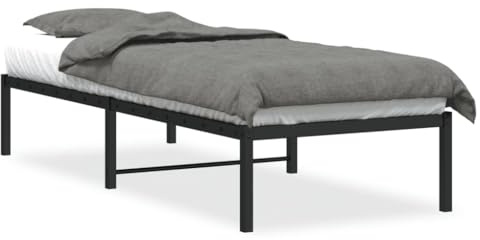 vidaXL Bettgestell Metall Schwarz 80x200 cm