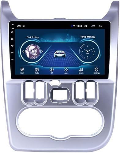 Radio Estéreo para Automóvil, Pantalla Táctil 2.5D de 10.1 Pulgadas Sistema de Navegación GPS Android 9.0 WiFi Bluetooth Radio Estéreo para Automóvil para Renault Duster/Logan 2009-2013, Navegación