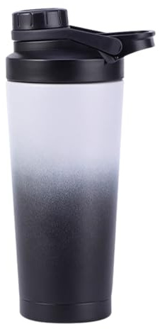 EACHPT Edelstahl Protein Shaker 750ml, Eiweiß Shaker Mit Sieb | Edelstahl Doppelwandig Vakuum Isoliert, BPA Frei Auslaufsicher, Thermoflasche Für Eiweiß-Sportgetränke
