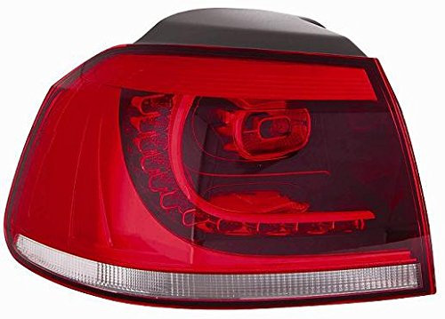 DEPO Ricam 507234 LED-Rückleuchte außen weiß-rot für Golf VI linke Seite (Fahrerseite) von 2008/11 bis 2012/09