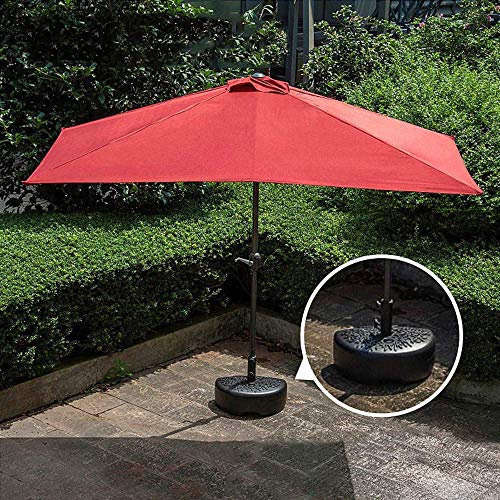 CMJSGG Ombrellone da Giardino Ombrellone Mezzo Ombrellone da Esterno, Ombrellone da Giardino2,3x1,2m, Manovella Semicircolare da Patio,Per Piccola Terrazza Balcone Giardino Prot