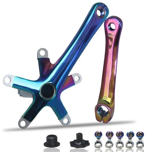 HZXQCVB Integriert Hohl Rennrad-Kurbelgarnitur 152/165/170MM Kurbelarm-Satz Für Faltrad 130 BCD Kurbel Kompatibles Doppelkettenblatt Für 10/11 Gang(Without BB,152mm)