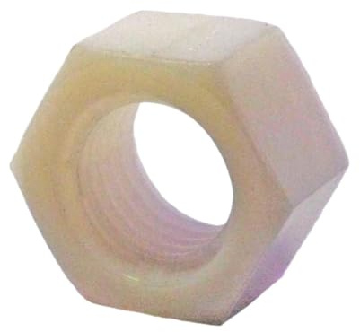 Sechskantmuttern aus Kunststoff (Nylon 6.6), Standardmutter zum Verriegeln und Befestigen von Schrauben, Schrauben und Stangen, für Industrie und Haushalt - M16 - Weiß - 20 Stück - Plastic Hardware