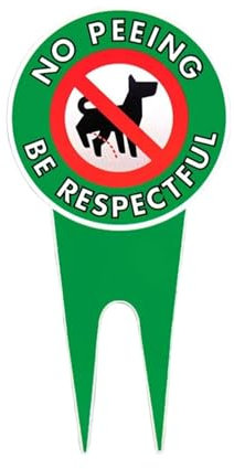 Hochwertiges Steckschild - Verbot Kein Hunde Pinkeln Hier Ist Hundeklo Starkes PVC Schild Mit Erdspieß Warnung Verboten Pfahl Hinweisschild Hund, Hundekot Warnhinweis Warnschild Dog