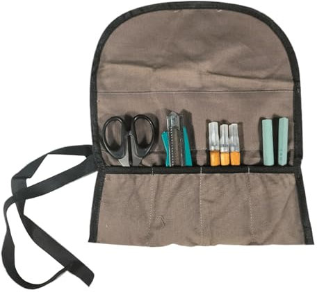 Sac de Stockage d'Outils - Organisateur D'outils Enroulable Pour Bricolage - Porte-Outils en Toile Multi-Poches pour Soudeurs et Plombiers, Transport de Clés, Perceuses, Pinces, Tournevis, Douilles