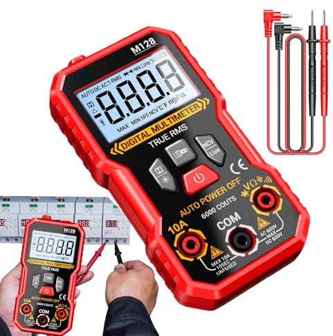 Multimètre Testeur Numérique Smart 6000 Compte Multimètre, Mesure des Instruments de Diagnostic Climatisation pour Voiture Solaire Industrielle pour la Construction