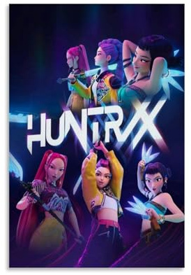 KPop Demon Poster Hunters Musical Movie Fantasy Collage Für Zimmer, Ästhetische Leinwand-Wandkunst, Schlafzimmer-Dekor Poster 12x18inch(30x45cm)