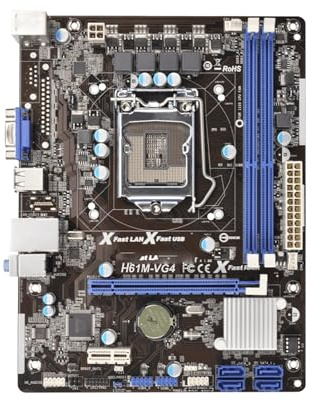 Processore La scheda madre Fit For ASRock H61M-VG4 supporta i socket LGA 1155 i3-3220 3240 i5-3450 3470 i7-3770, DDR3 Micro ATX
