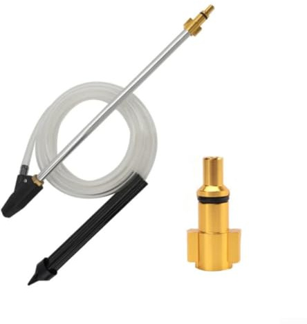 Feeshoppher Sandblasting Rod Kit with 8 Nozzles for KARCHER Pressure Washers, High Pressure Cleaning Wand Attachment for Rust and Paint Removal, Includes Connector, White and Black(Style 2)