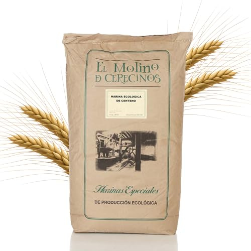 Harina de Centeno Ecológica Blanca | Rica en Fibra y Minerales, Ideal para Pan Centeno con Aroma Tradicional | Alternativa Natural a la Harina de Trigo | Favorece la Digestión | Harina Ecológica 25 Kg