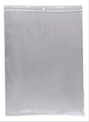500 sachets à fermeture zip format 300 x 400 mm 30 x 40 cm pochette zip qualité alimentaire aux normes CEE 50 microns grand sachet congélation sac emballage solide recyclable avec trou de suspension