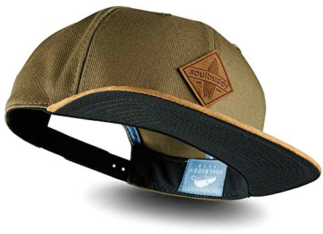 Soulbuddy Herren Snapback Cap – Cap – Kappe – Caps – Baseball Caps für Herren und Damen – Urlaub Must Haves – Outdoor – One Size – Unisex – Olivgrün