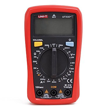 Uni-T Multimetro Ut33D nero/rosso, ‎7,7 x 4,7 x 13,4 cm, 206 g