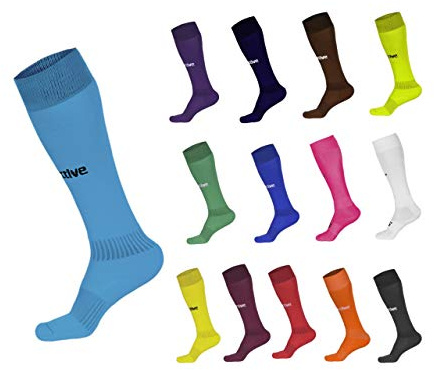 Grip Active Softer Long Socks Unisex Football GAA Gaelic Training Running –Tennis – Netball - Cycling - Volleyball Sports Outdoor Hockey - Rugby - Soccer (Large/UK 8-11/EU 43-47, Sky Blue)