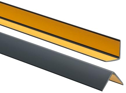 ProfiPVC Winkelprofil selbstklebend aus PVC 25x25mm 200cm Anthrazit | Kantenschutz, Kantenschutzprofil aus PVC-Gummi, elastischer Eckschutz, einfache Montage ohne Bohren