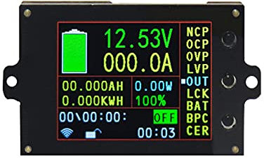 Multímetro DC Voltímetro 500V Wireless Color Pantalla LCD DC Voltaje Amperímetro Medidor de Potencia Voltímetro Electrico Digital Voltímetro 50A-500A
