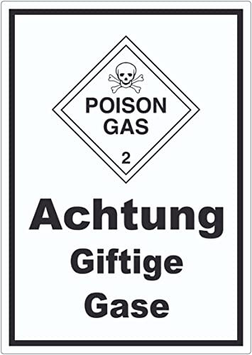 Aufkleber Giftige Gase Poison Gas Totenkopf A2 (420x594mm)