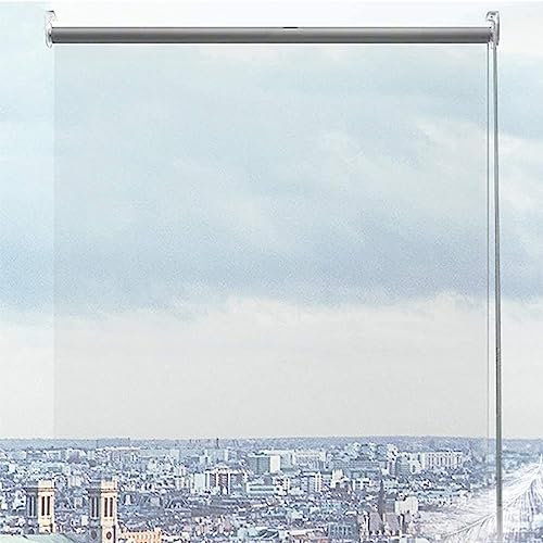 X1NGFU Transparentes Wasserdichtes Rollo,PVC Klare Reißfeste Wetterfeste Durchsichtige Rollos,Outdoor Pergola Seitenzug-Rollo,Kunststoff Regenschutz Rollos,für Außen,Breite X Höhe (130x140cm)