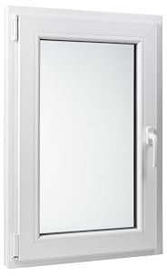 Kunststoff Fenster Dreh/Kipp 60 cm x 90 cm Anschlagrichtung Links inklusive Fenstergriff
