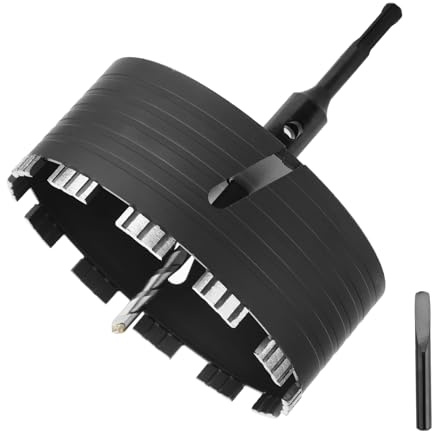 Trépan 152 mm avec embout M16, adaptateur SDS Plus 110 mm pour maçonnerie, grès calcaire, tuile, pierre, enduit