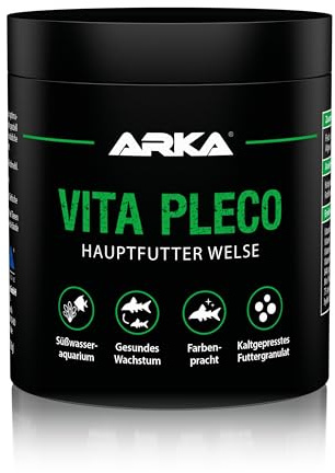ARKA - Vita Pleco - Alimento para siluros - Gránulos Blandos para siluros en Cualquier Acuario de Agua Dulce - Contenido: 1800 g