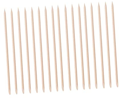 Healeved 200pezzi Bastoncini Per Unghie in Legno Doppia Estremità Per Rimozione Cuticole e Morta Strumenti Per Manicure e Pedicure