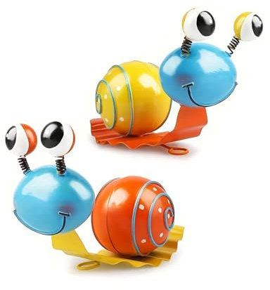 NITNOEI 2 Pezzi di Lumaca in Metallo, Decorazione da giardino in metallo, Statue da Giardino, Sculture da Parete, Decorazione per Giardino, Cortile, Prato, Recinto, Balcone, Terrazza