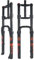 26-Zoll-Fatbike-Gabel 4.0 E-Bike-Federgabel 160 mm Federweg MTB-Luftgabel Snow Beach Elektrofahrrad-Vorderradgabel Dämpfung einstellbar 1-1/8 Gabelschaft QR 9 mm (Farbe: Schwarz Orange 26'')