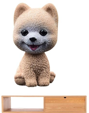 Generisch Dashboard-Bobble - Süßer Wackelkopf-Hund Aus Harz - Liebhaber Kreatives Geschenk Für Auto Fahrzeug Schreibtisch Tischplatte Büro - Baby Kinder Spielzeug