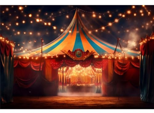 Renaiss 2.2x1.5m Circo strisce grande tenda sfondo Carnevale tema fotografia sfondo bambini festa di compleanno decorazione torta tabella banner vinile foto studio oggetti di scena