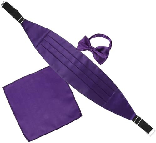 VALICLUD Herren Fliege Set Gebunden Taschentuch Kummerbund Krawatte Für Hochzeit Formelle Veranstaltungen Party Elegantes Accessoire-set