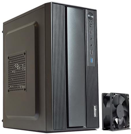 Zalman T6 MINI Compact M-ATX PC Case, Micro-ATX Mini-ITX SFF SFX HTPC Small Form Factor Computer Chassis, USB 3.0, 1 x 80mm Preinstalled Fan, Space Saving Mini Tower Office PC Workstation | Desktop Mini Tower, Small Form Factor Chassis with Standard ATX PSU Support, USB 3.0, 80mm Fan Preinstalled