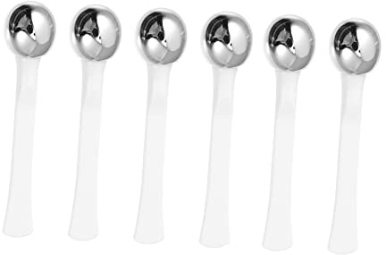 OSOLADY 6 Stück Metall Augenmassagegeräte mit Applikator für Augencreme zur Durchblutung und Linderung von Augenmüdigkeit Kompakt für Makeup Anwendung