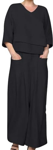 Lounge-Sets für Damen, Übergröße, Leinenhemd und Hose, Anzug für Damen, Strandanzug, Bekleidungssets, Freizeitanzüge, Übergröße, modischer Trainingsanzug, Reisen, Sommerhose, Sommerhose, Sommerset